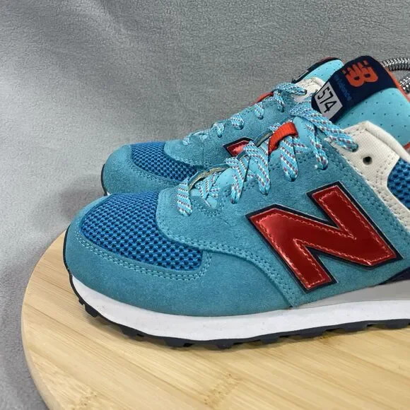 New Balance 574 Women’s Size US 10 B Blue Orange Shoe Sneaker Athletic WL574SMB - Picture 8 of 16